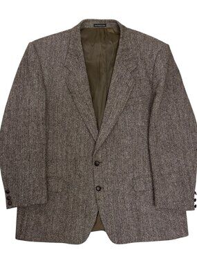 HARRIS TWEED Blazer Sport Coat SCOTTISH WOOL Vintage Jacket Mens 48L
